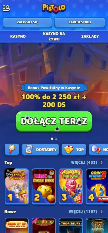 Pistolo Casino strona główna